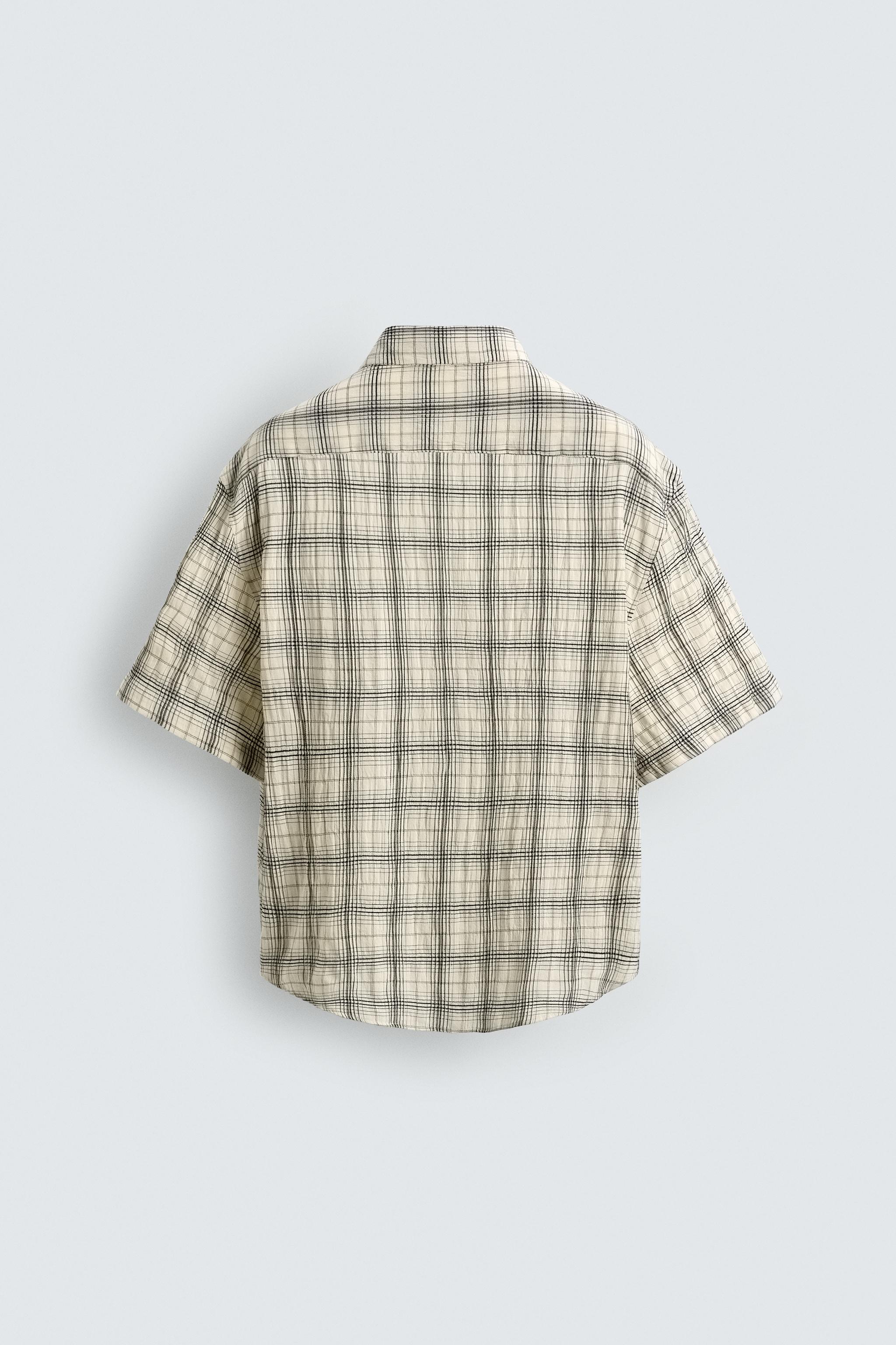 CHEMISE RELAXED FIT JACQUARD À CARREAUX